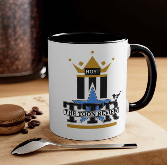 THE TOON REVIEW BLACK TWO TONE PERSONALISED MUG